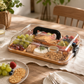 Bamboo Serving & Charcuterie Tray with Clear Lid