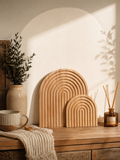 Arched Wooden Décor Set – Set of 2